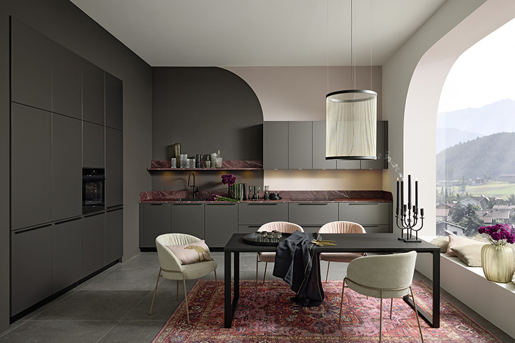 LEICHT Pearl Umbra Metallic L-Küche